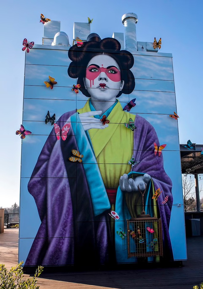 Nghệ sĩ đường phố gây sốt với tranh tường cao ngất - Ảnh 3.
