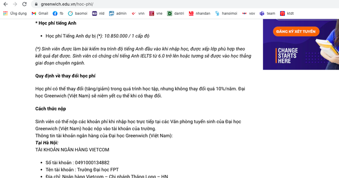 Phụ huynh ngã ngửa vì tưởng ĐH quốc tế, hóa ra chỉ là chương trình liên kết - Ảnh 2.