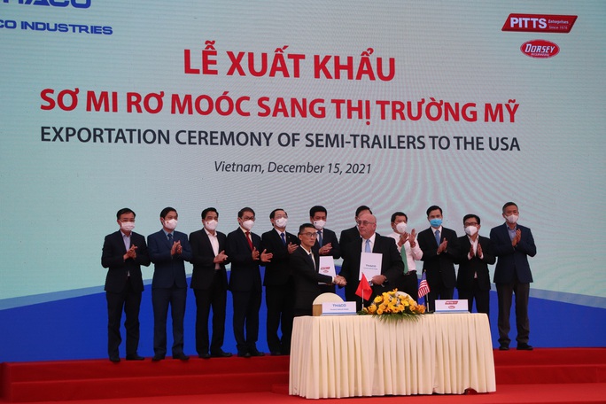 THACO xuất khẩu sơ mi rơ mooc sang Mỹ - Ảnh 1.