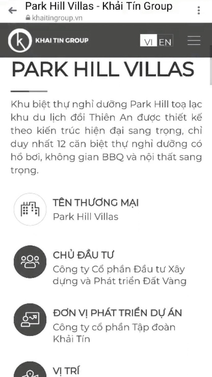 Đề nghị xử lý quảng cáo sai sự thật về dự án Park Hill Villas - Ảnh 3.