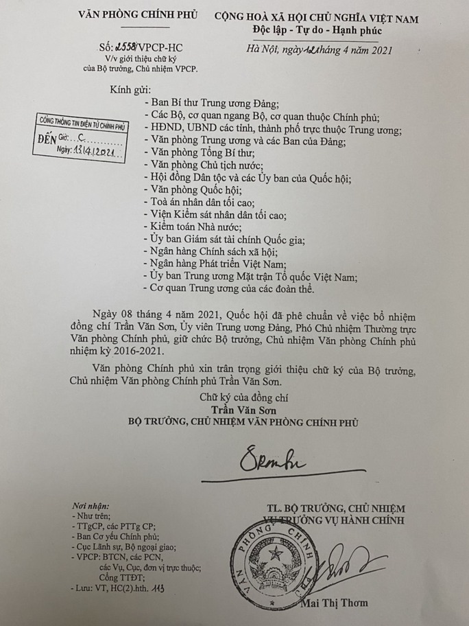 Giới thiệu chữ ký của Thủ tướng, 2 Phó Thủ tướng và Chủ nhiệm Văn phòng Chính phủ - Ảnh 5.