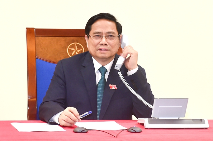 Tân Thủ tướng Phạm Minh Chính điện đàm với Thủ tướng Lào, Campuchia - Ảnh 1.