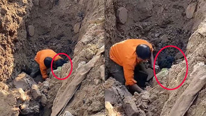 Sức khỏe người đàn ông đào được dưới hố sâu 2 m ra sao? - Ảnh 1. Sức khỏe người đàn ông đào được dưới hố sâu 2 m ra sao? - Ảnh 1.