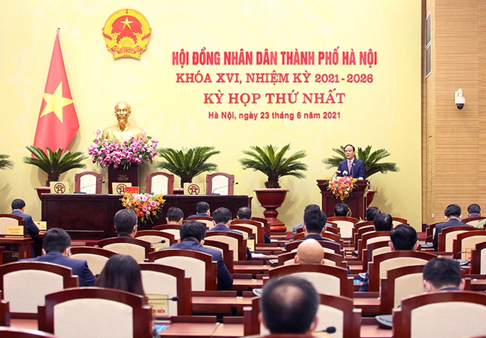 Bầu các chức danh lãnh đạo chủ chốt của HĐND, UBND thành phố Hà Nội - Ảnh 1.