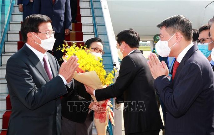 Chủ tịch nước chủ trì lễ đón Tổng Bí thư, Chủ tịch nước Lào - Ảnh 15.