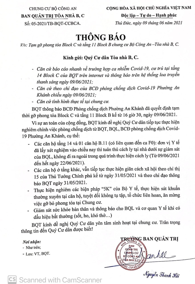 Tạm thời gỡ bỏ phong tỏa Block C chung cư Bộ Công an ở TP Thủ Đức - Ảnh 3. Tạm thời gỡ bỏ phong tỏa Block C chung cư Bộ Công an ở TP Thủ Đức - Ảnh 3.