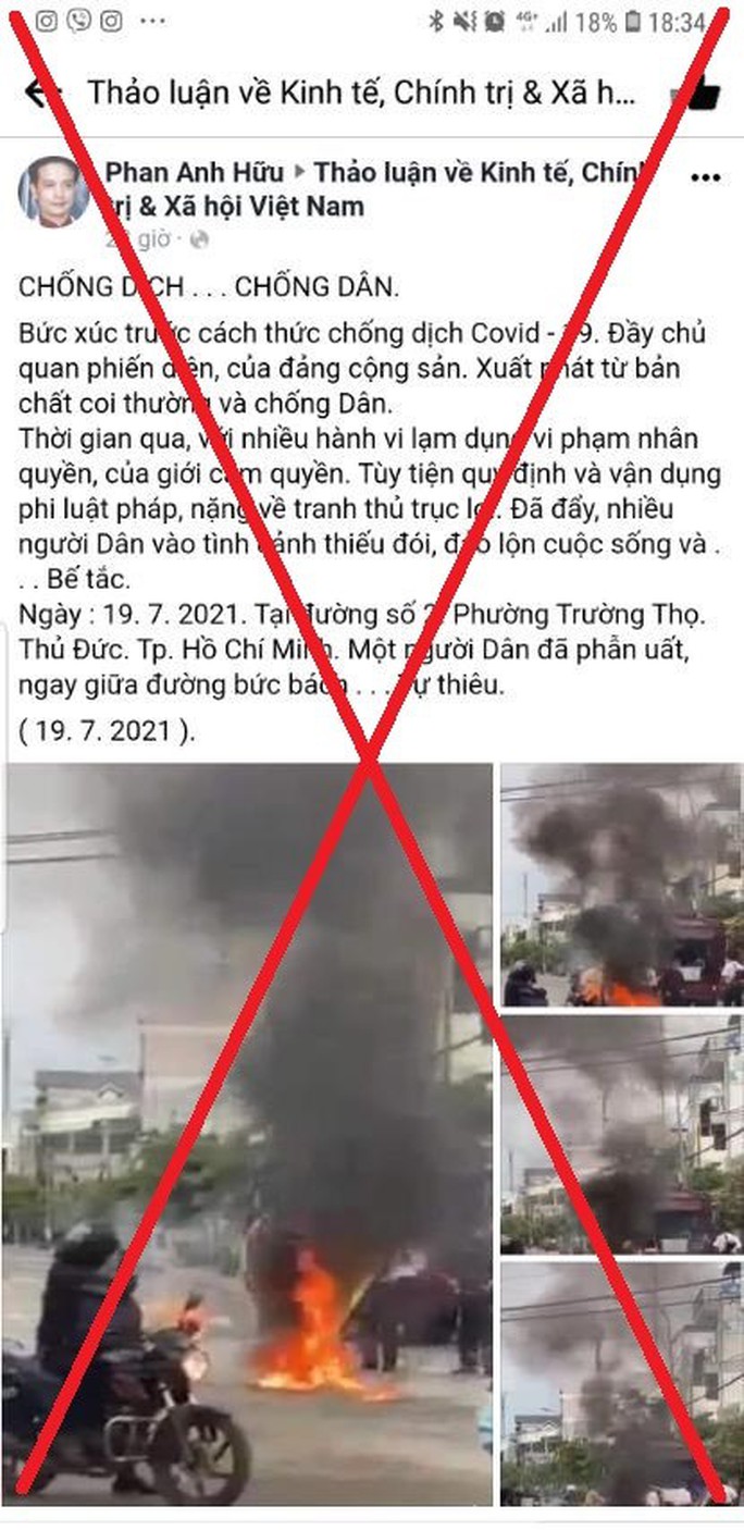 TP HCM: Phản hồi thông tin sai sự thật về việc người dân tự thiêu ở TP Thủ Đức - Ảnh 1.