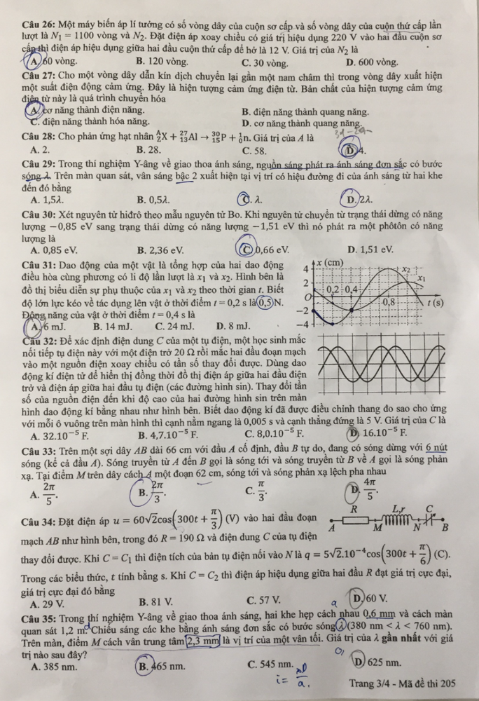 Thi tốt nghiệp THPT 2021: Bài giải gợi ý môn vật lý - Ảnh 3.