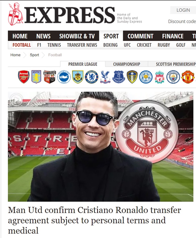 Ronaldo tái hợp Man United: Truyền thông thế giới việt vị, trang chủ Quỷ đỏ sập nguồn - Ảnh 3.