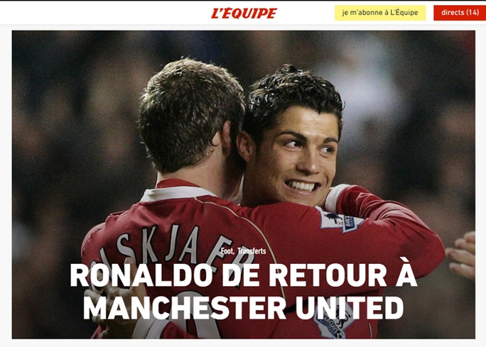 Ronaldo tái hợp Man United: Truyền thông thế giới việt vị, trang chủ Quỷ đỏ sập nguồn - Ảnh 5.