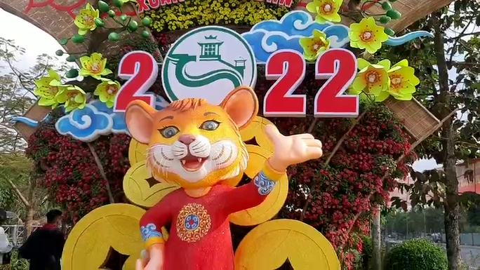 Những chú hổ đáng yêu ở Vườn hoa Cần Thơ Xuân Nhâm Dần 2022 - Ảnh 20.