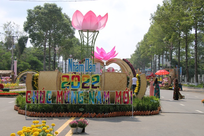Rực rỡ đường hoa Xuân “Sen trên phố” ở Đồng Tháp - Ảnh 21.