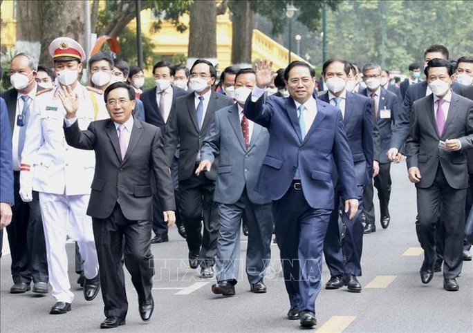 Thủ tướng Phạm Minh Chính đón Thủ tướng Lào thăm chính thức Việt Nam - Ảnh 9.