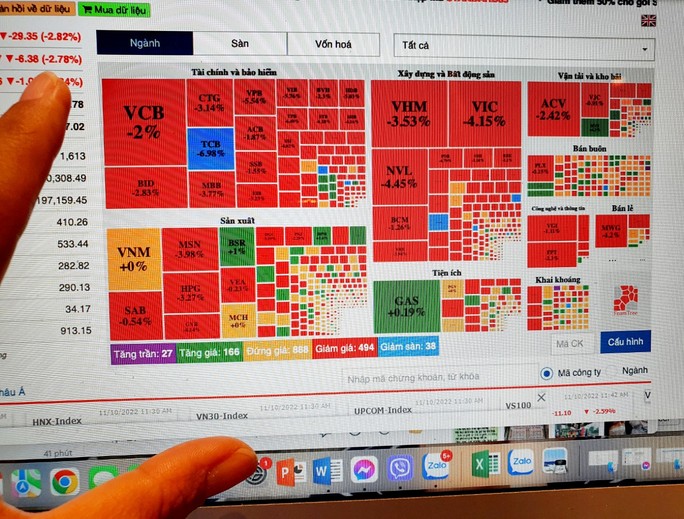 Cổ phiếu hôm nay 11-10: VN-Index rơi thẳng về 1.000 điểm - Ảnh 1.