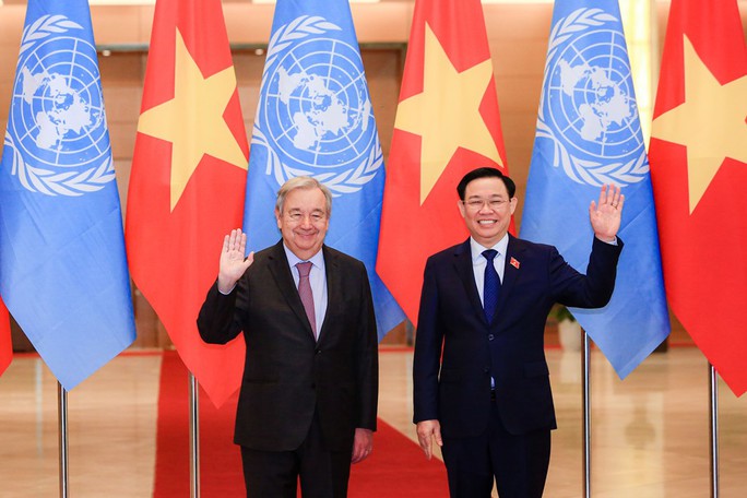 Chủ tịch Quốc hội Vương Đình Huệ hội kiến Tổng Thư ký Liên Hiệp Quốc António Guterres - Ảnh 3.