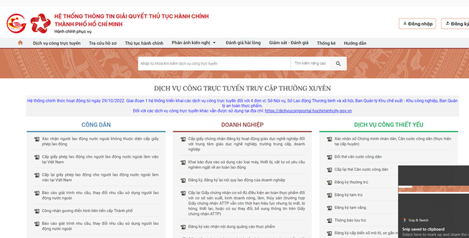 TP HCM ra mắt cổng dịch vụ công trực tuyến duy nhất - Ảnh 1.