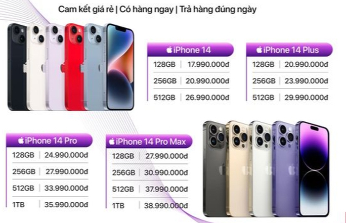 Giá iPhone 14 Series chính hãng giảm mạnh trong đợt đầu về Việt Nam - Ảnh 1.