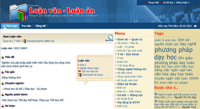 Luận án tiến sĩ Nghiên cứu phát triển môn cầu lông bị đánh giá không đạt - Ảnh 1.