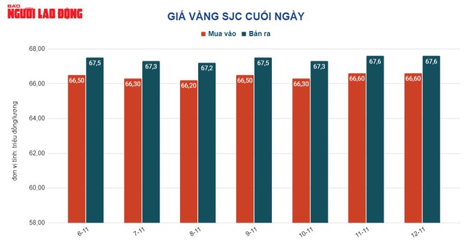 Giá vàng hôm nay 13-11: Chênh lệch bất ngờ giữa vàng SJC và thế giới - Ảnh 2.