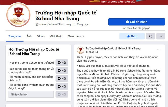 257 học sinh Trường iSchool Nha Trang nhập viện: Một em lớp 1 tử vong - Ảnh 2.
