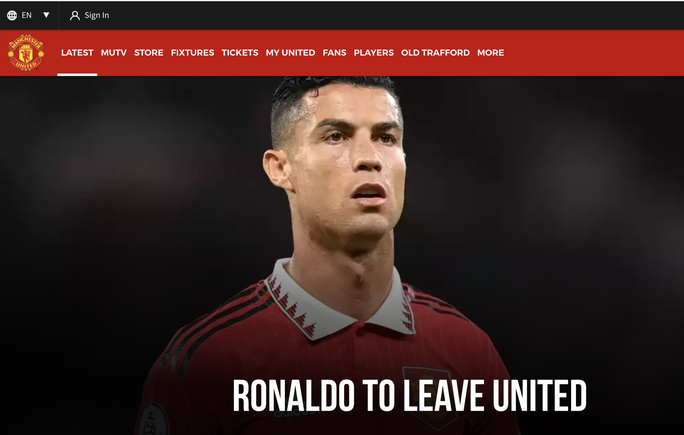 Sốc: Man United thông báo thanh lý hợp đồng với Ronaldo - Ảnh 1.