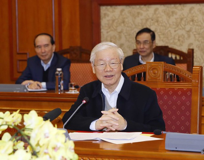 Tổng Bí thư Nguyễn Phú Trọng chủ trì cuộc họp của Ban Bí thư - Ảnh 1.