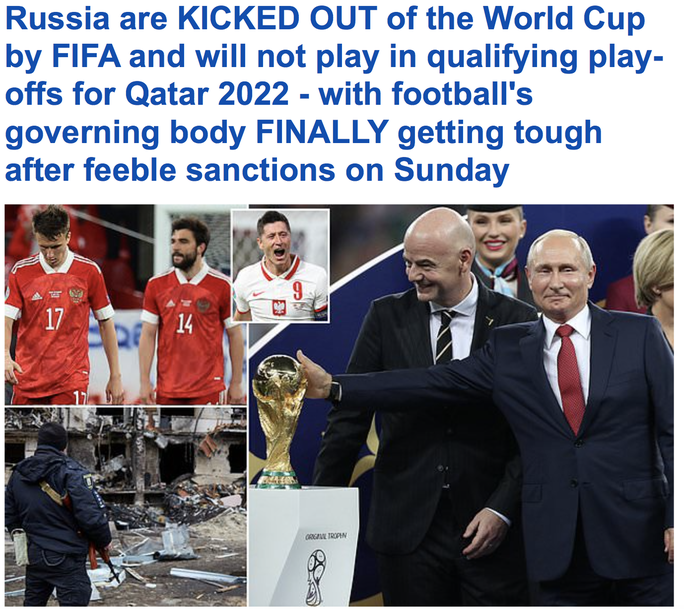 FIFA và UEFA cấm bóng đá Nga tham dự mọi giải đấu quốc tế - Ảnh 2.