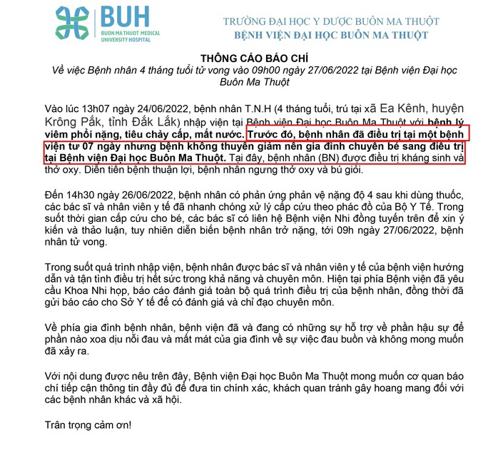 Bệnh viện nói gì về vụ việc cháu bé 4 tháng tuổi tử vong sau khi thở khí dung? - Ảnh 3. Bệnh viện nói gì về vụ việc cháu bé 4 tháng tuổi tử vong sau khi thở khí dung? - Ảnh 3.
