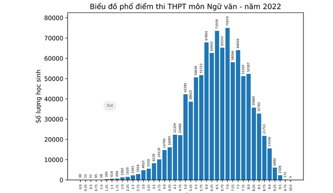 Phổ điểm thi tốt nghiệp THPT 2022 - Ảnh 8.