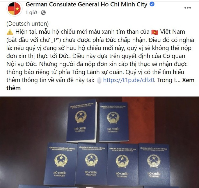 Vì sao Đức tạm thời chưa công nhận mẫu hộ chiếu mới của Việt Nam? - Ảnh 1.