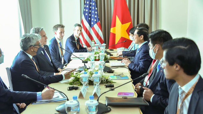 Bộ trưởng Ngoại giao Bùi Thanh Sơn gặp Ngoại trưởng Mỹ Antony Blinken - Ảnh 1.