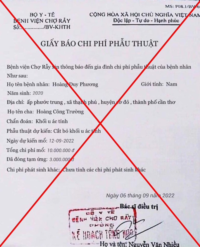 Bệnh viện Chợ Rẫy phát cảnh báo người dân coi chừng bị lừa gạt - Ảnh 2.
