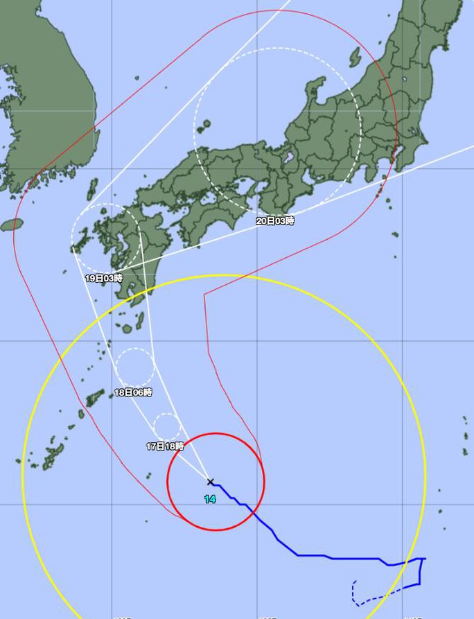 Nhật Bản sơ tán dân trước siêu bão mạnh chưa từng thấy - Ảnh 1.