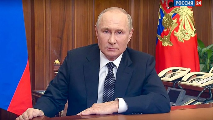 Tổng thống Vladimir Putin phát biểu tại Moscow ngày 21-9