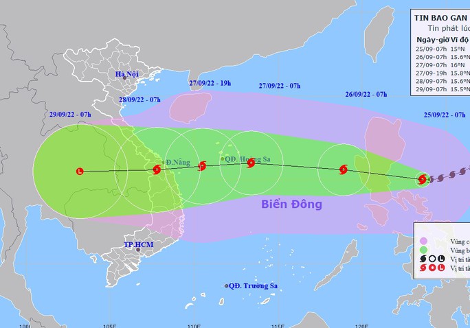 Liên tục mạnh lên, bão Noru giật cấp 17, hướng rất nhanh vào miền Trung - Ảnh 1.