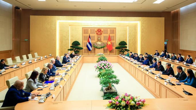 Thủ tướng Phạm Minh Chính đón Thủ tướng Cuba lần đầu thăm chính thức Việt Nam - Ảnh 15.
