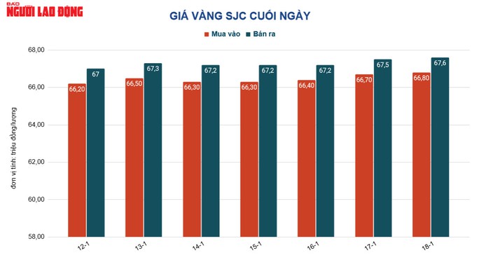 Giá vàng hôm nay 19-1: Tăng dữ dội rồi bị bán tháo - Ảnh 2.