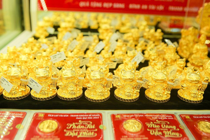 Người dân Hà Nội xếp hàng từ mờ sáng mua vàng ngày vía Thần Tài dưới cái rét 9 độ C - Ảnh 10.