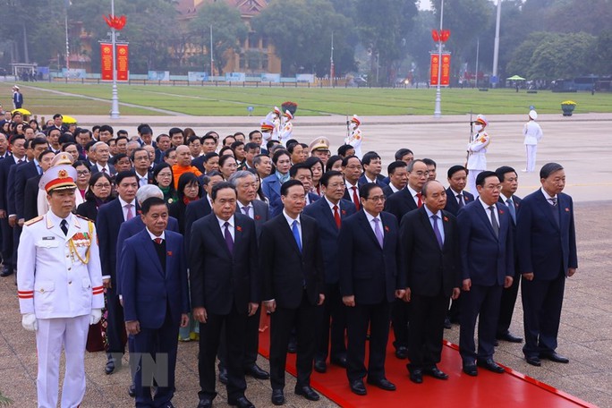 Những hình ảnh Tổng Bí thư Nguyễn Phú Trọng tại phiên họp Quốc hội bất thường - Ảnh 1.