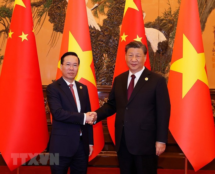 Chủ tịch nước Võ Văn Thưởng hội kiến Tổng Bí thư, Chủ tịch Trung Quốc Tập Cận Bình - Ảnh 1.