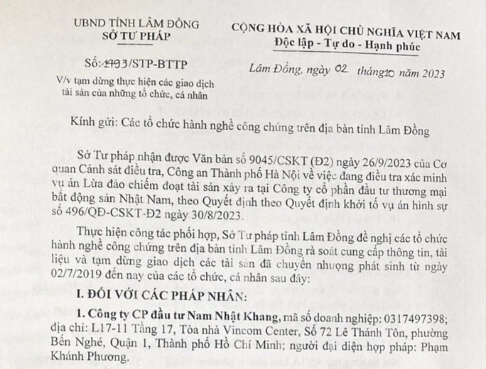 Sở Tư pháp tỉnh Lâm Đồng nói gì về thông tin ca sĩ Khánh Phương nói trong cuộc livestream? - Ảnh 2.