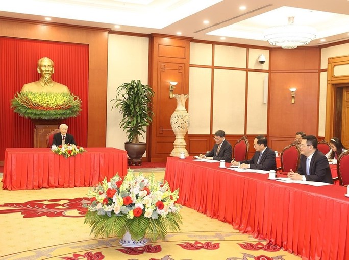 Những hình ảnh Tổng Bí thư Nguyễn Phú Trọng điện đàm với Tổng thống Mỹ Joe Biden - Ảnh 4.