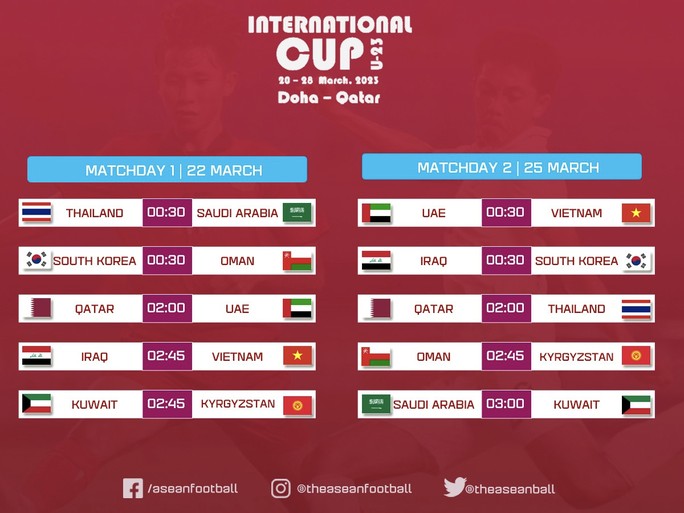U23 Việt Nam đối đầu UAE và Iraq trước thềm SEA Games 32 - Ảnh 1.