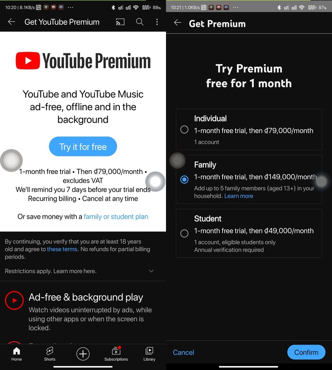 Đã có thể sử dụng YouTube Premium tại Việt Nam - Ảnh 1.