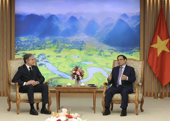 Những hình ảnh Thủ tướng Phạm Minh Chính tiếp Ngoại trưởng Mỹ Antony Blinken - Ảnh 4.
