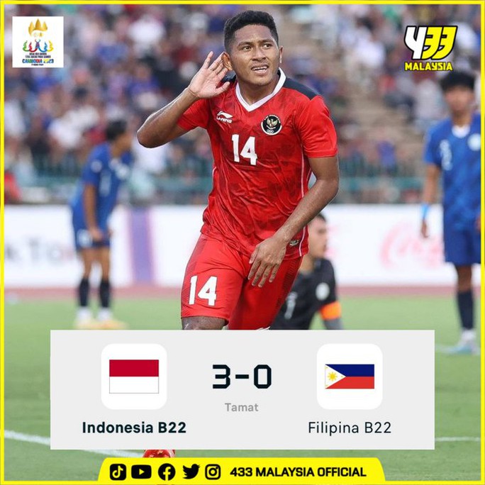 Ferdinan ghi bàn, U22 Indonesia thắng đậm trận ra quân SEA Games 32 - Ảnh 1.