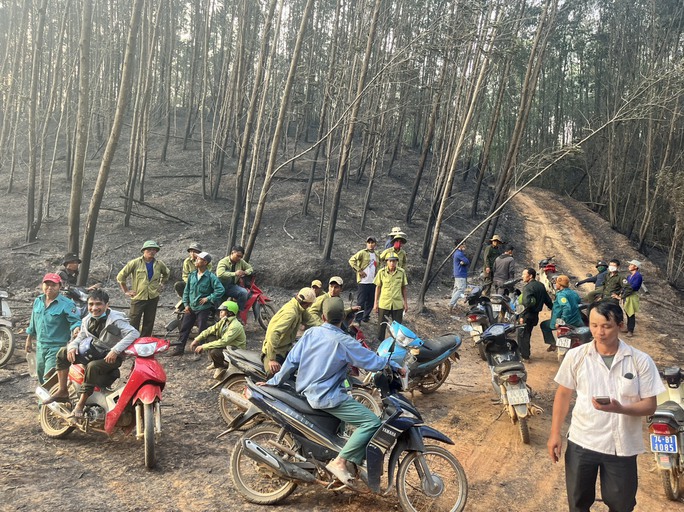 Nhiều hecta rừng ở Quảng Trị chìm trong biển lửa - Ảnh 3.