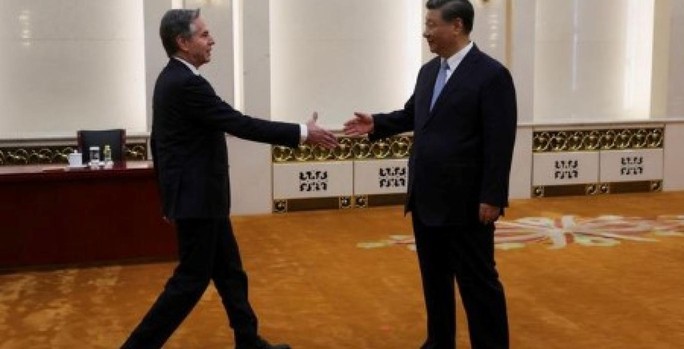 Chủ tịch Trung Quốc bất ngờ gặp ngoại trưởng Mỹ - Ảnh 1.