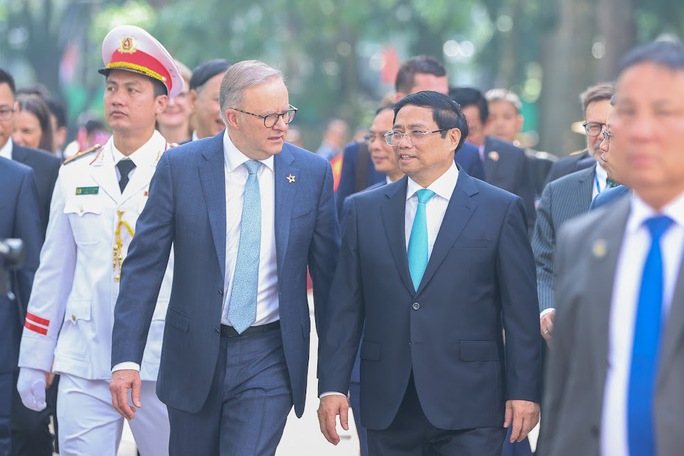 Cận cảnh Thủ tướng Phạm Minh Chính chủ trì lễ đón Thủ tướng Úc - Ảnh 11.