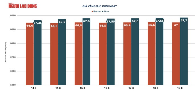 Giá vàng hôm nay 20-8: Vàng SJC tăng, vàng nhẫn lại giảm - Ảnh 3.